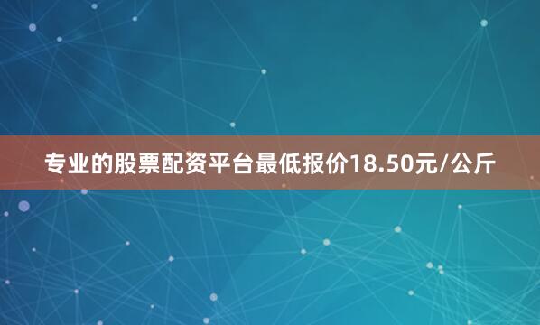 专业的股票配资平台最低报价18.50元/公斤